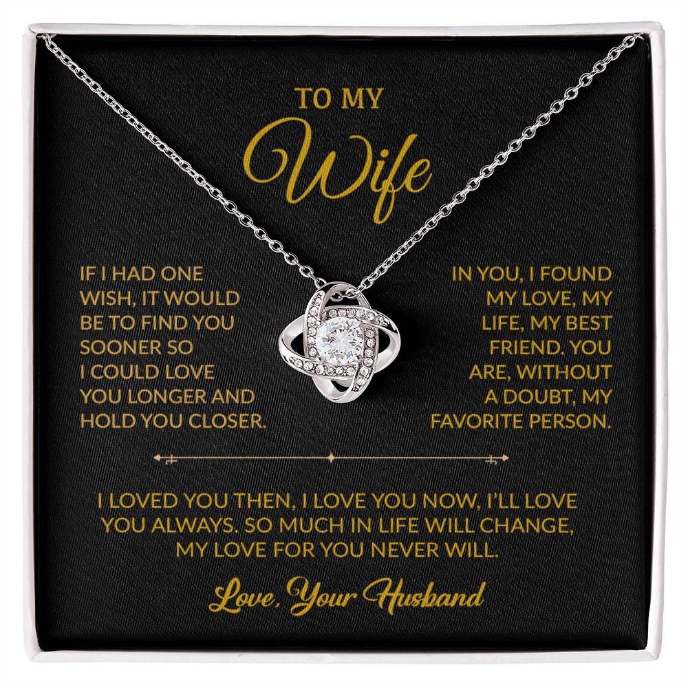 To My Wife Necklace, Gift For Wife, Anniversary Gift For Wife, Necklace For Wife 12_9_Gold