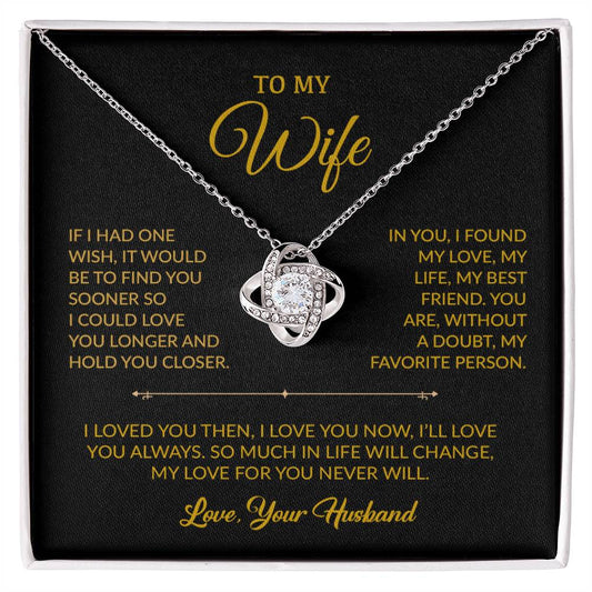 To My Wife Necklace, Gift For Wife, Anniversary Gift For Wife, Necklace For Wife 12_9_Gold