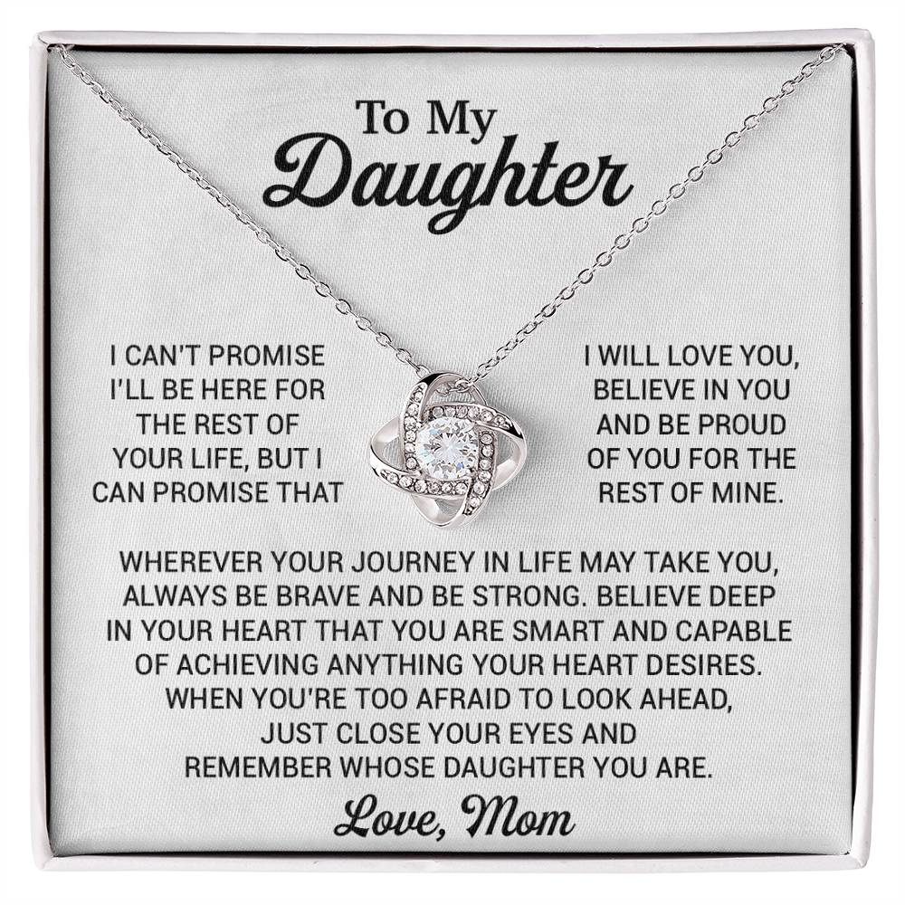To My Daughter Necklace, Daughter Mother Necklace, Daughter Gift From Mom 16_8_white