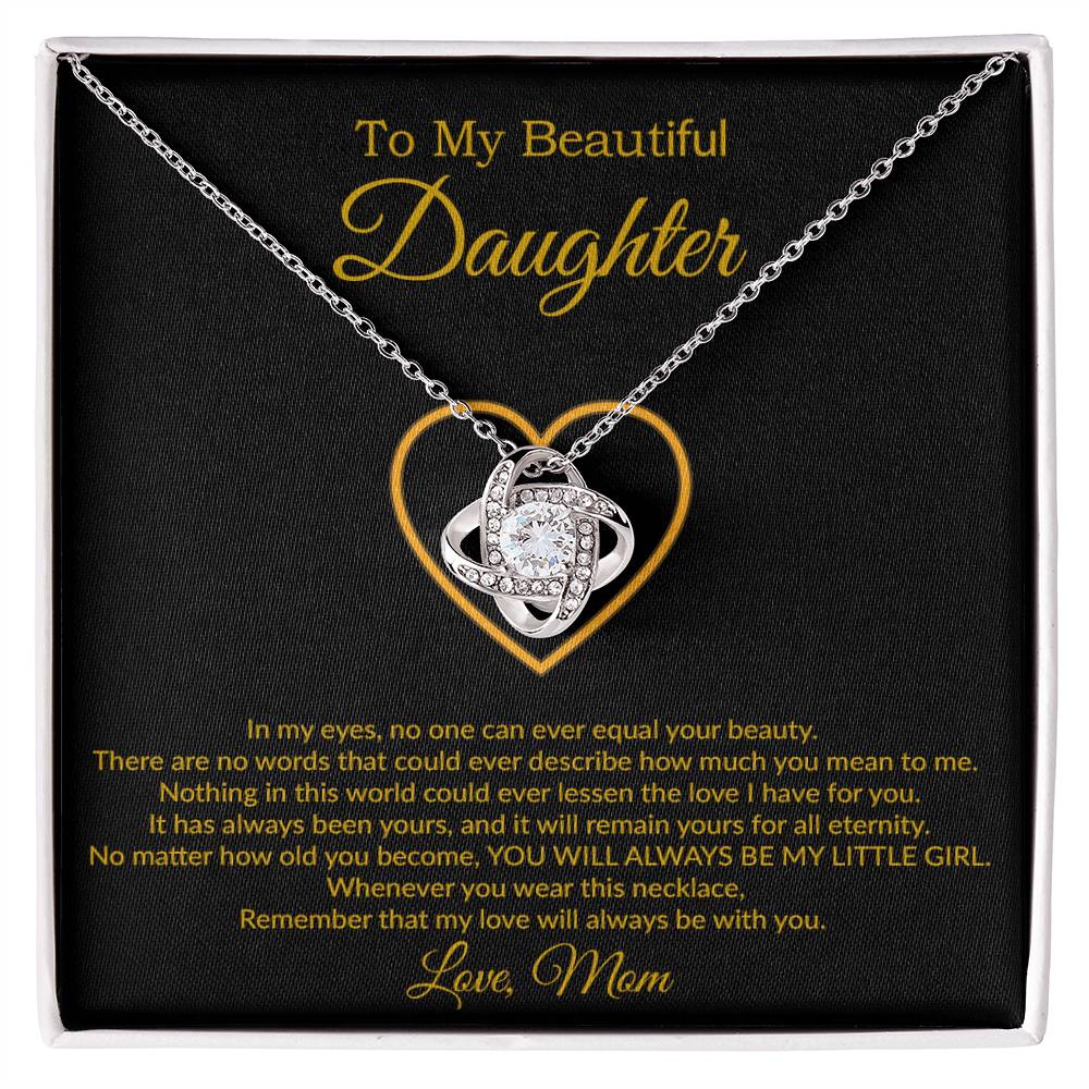 To My Daughter Necklace, Gift For Daughter From Mom, Daughter Mother Necklace 21_7_Gold