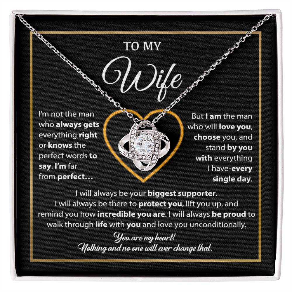 To My Wife Necklace, Gift For Wife, Anniversary Gift For Wife, Necklace For Wife 29_1_Black
