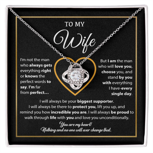 To My Wife Necklace, Gift For Wife, Anniversary Gift For Wife, Necklace For Wife 29_1_Black