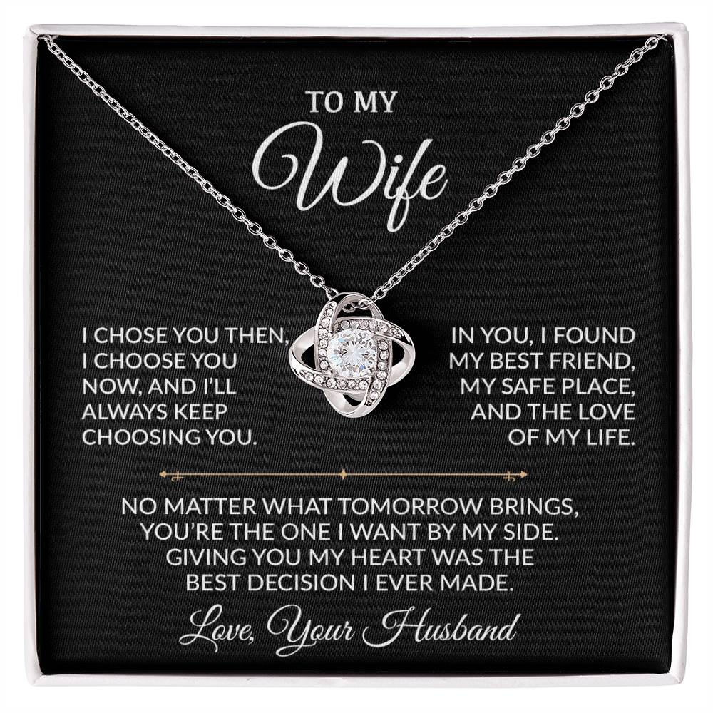 To My Wife Necklace, Gift For Wife, Anniversary Gift For Wife, Necklace For Wife 27_8_Black