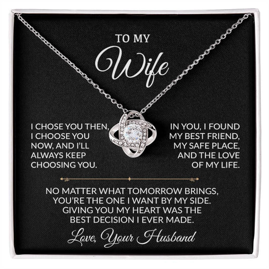 To My Wife Necklace, Gift For Wife, Anniversary Gift For Wife, Necklace For Wife 27_8_Black