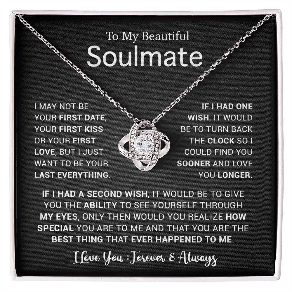 To My Soulmate Necklace, Gift For Soulmate, Anniversary Gift, Birthday Gift 5_5_Black
