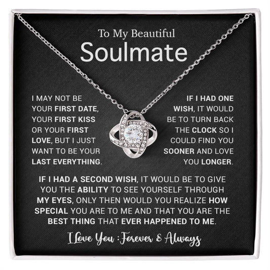 To My Soulmate Necklace, Gift For Soulmate, Anniversary Gift, Birthday Gift 5_5_Black