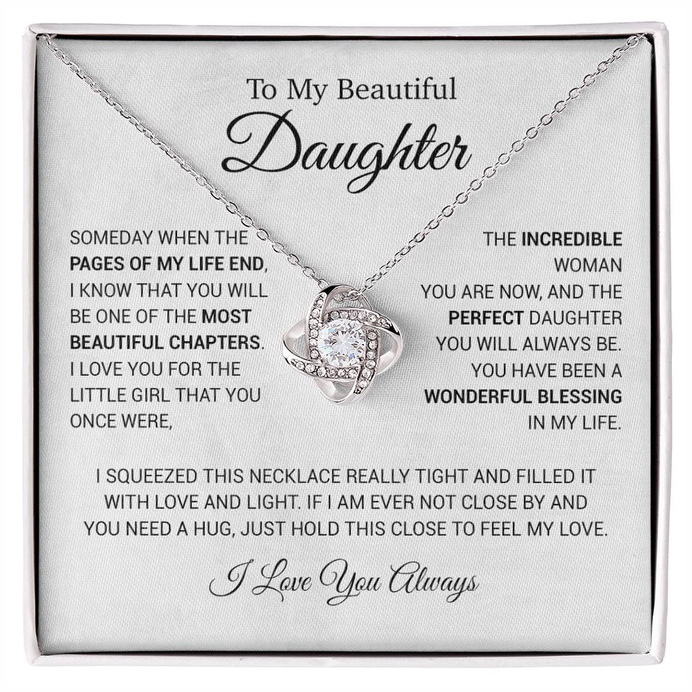 To My Daughter Necklace, Daughter Father Necklace, Daughter Gift From Dad 4_6_White