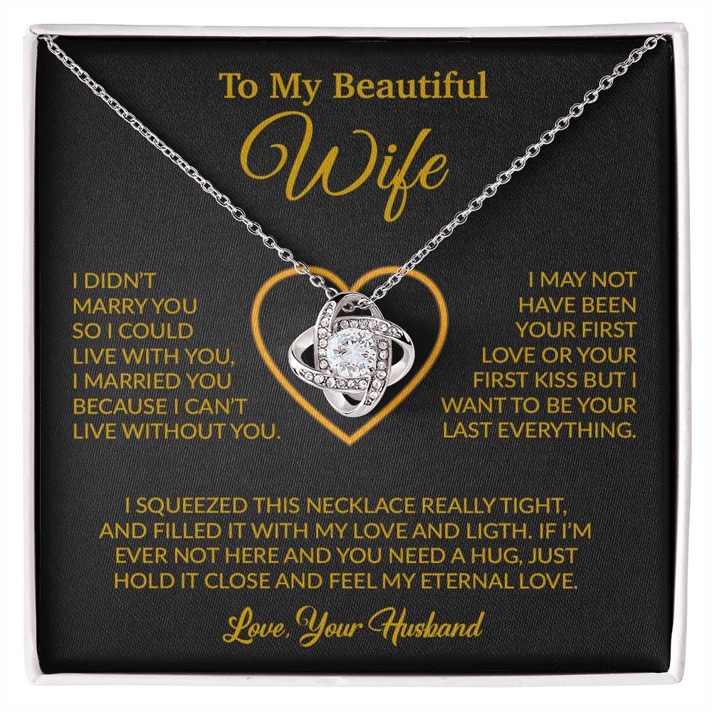 To My Wife Necklace, Gift For Wife, Anniversary Gift For Wife, Necklace For Wife 23_2_Gold