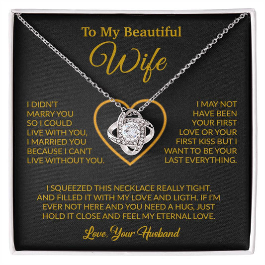 To My Wife Necklace, Gift For Wife, Anniversary Gift For Wife, Necklace For Wife 23_2_Gold