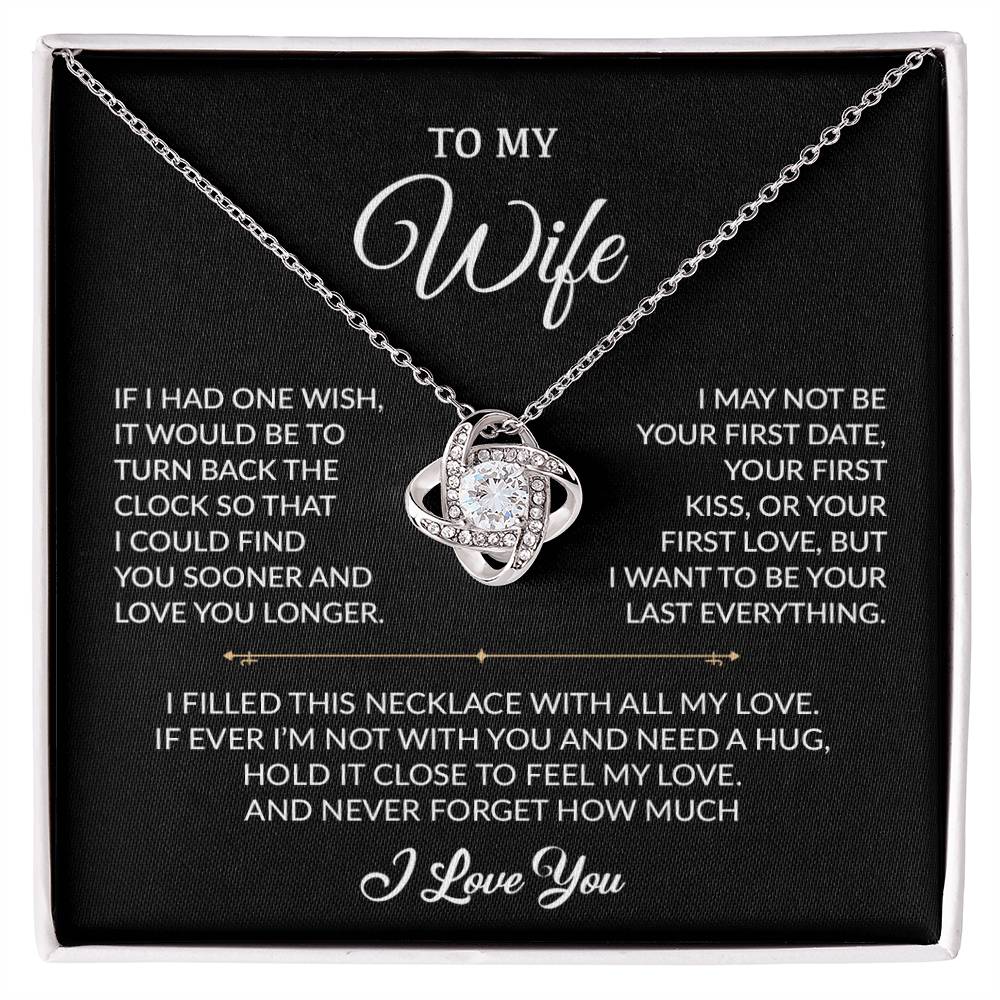 To My Wife Necklace, Gift For Wife, Anniversary Gift For Wife, Necklace For Wife 2_8_Black