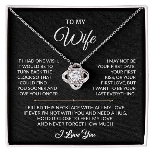 To My Wife Necklace, Gift For Wife, Anniversary Gift For Wife, Necklace For Wife 2_8_Black