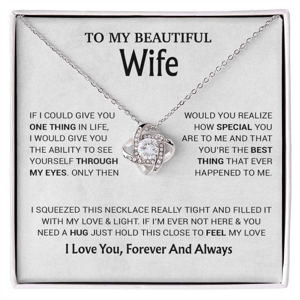 To My Wife Necklace, Christmas Gifts For Wife, Anniversary Cute Gift For Wife_23_8_White