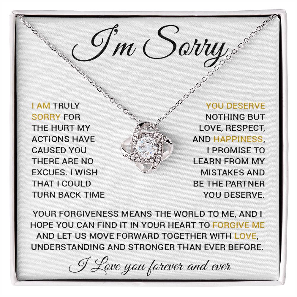 I_m Sorry Gift Apology Gift Necklace For Her, Wife, Girlfriend, Friend, Forgive