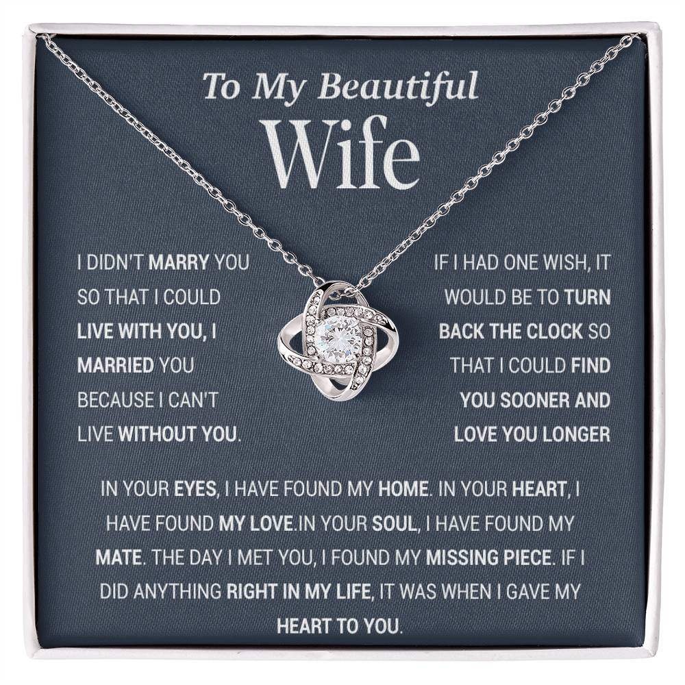 To My Wife Necklace, Gift For Wife, Anniversary Gift For Wife, Christmas Gift 27_11_Blue