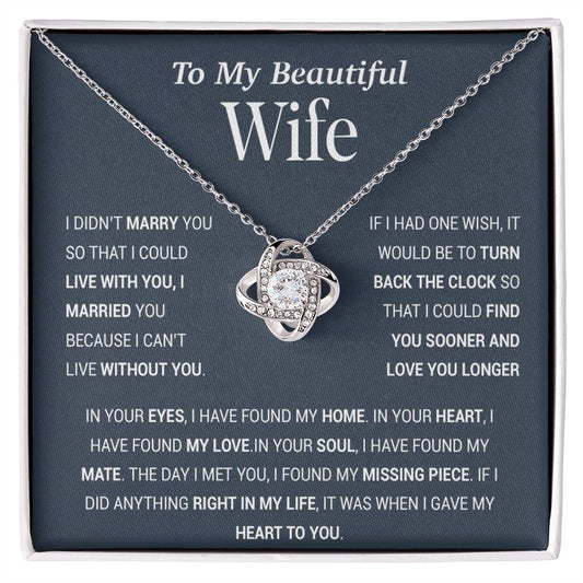 To My Wife Necklace, Gift For Wife, Anniversary Gift For Wife, Christmas Gift 27_11_Blue