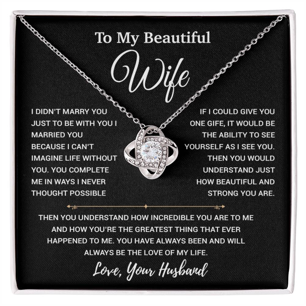 To My Wife Necklace, Christmas Gifts For Women, Anniversary Gift For Wife 11_9_Black