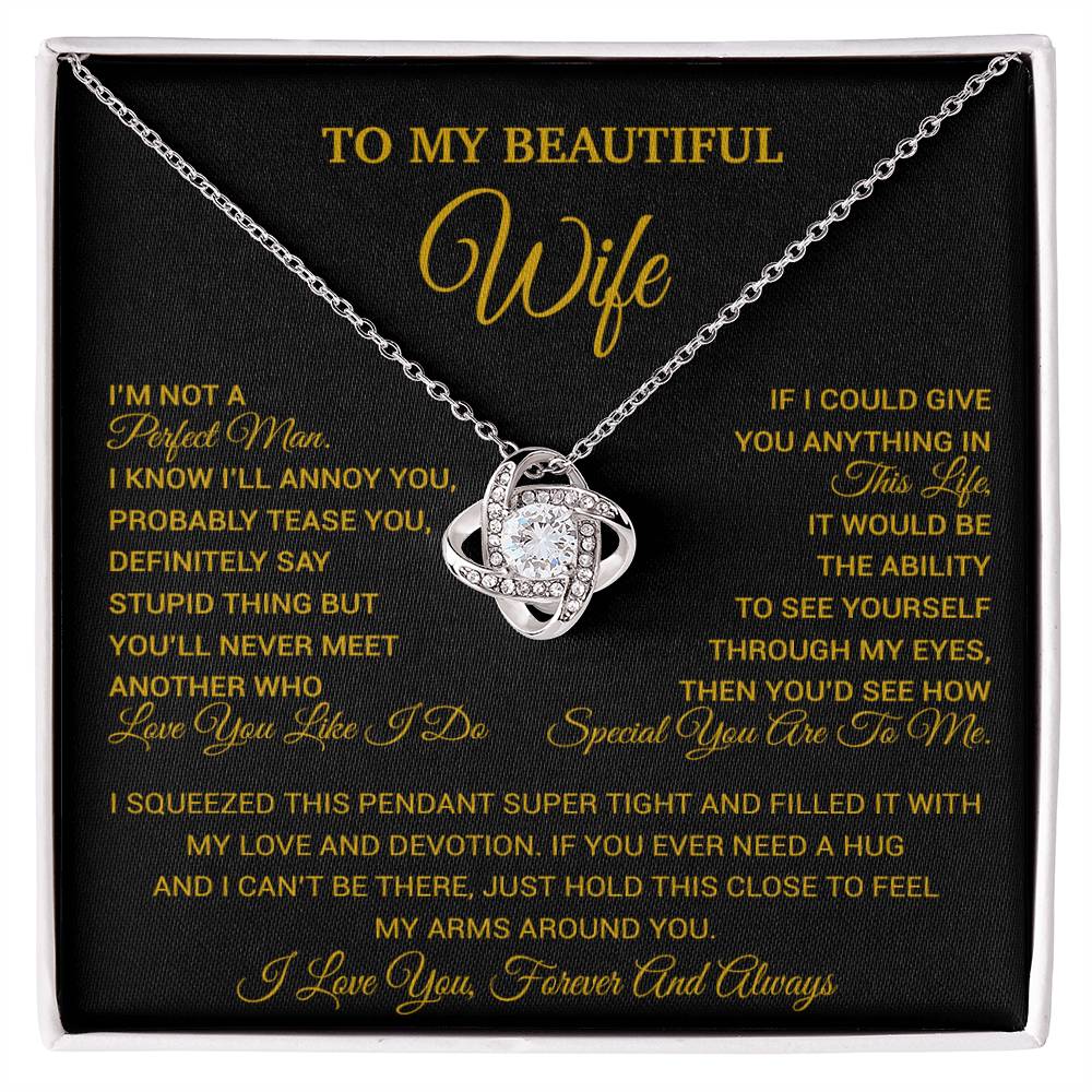 To My Wife Necklace, Christmas Gifts For Wife, Anniversary Cute Gift For Wife_26_8_Gold