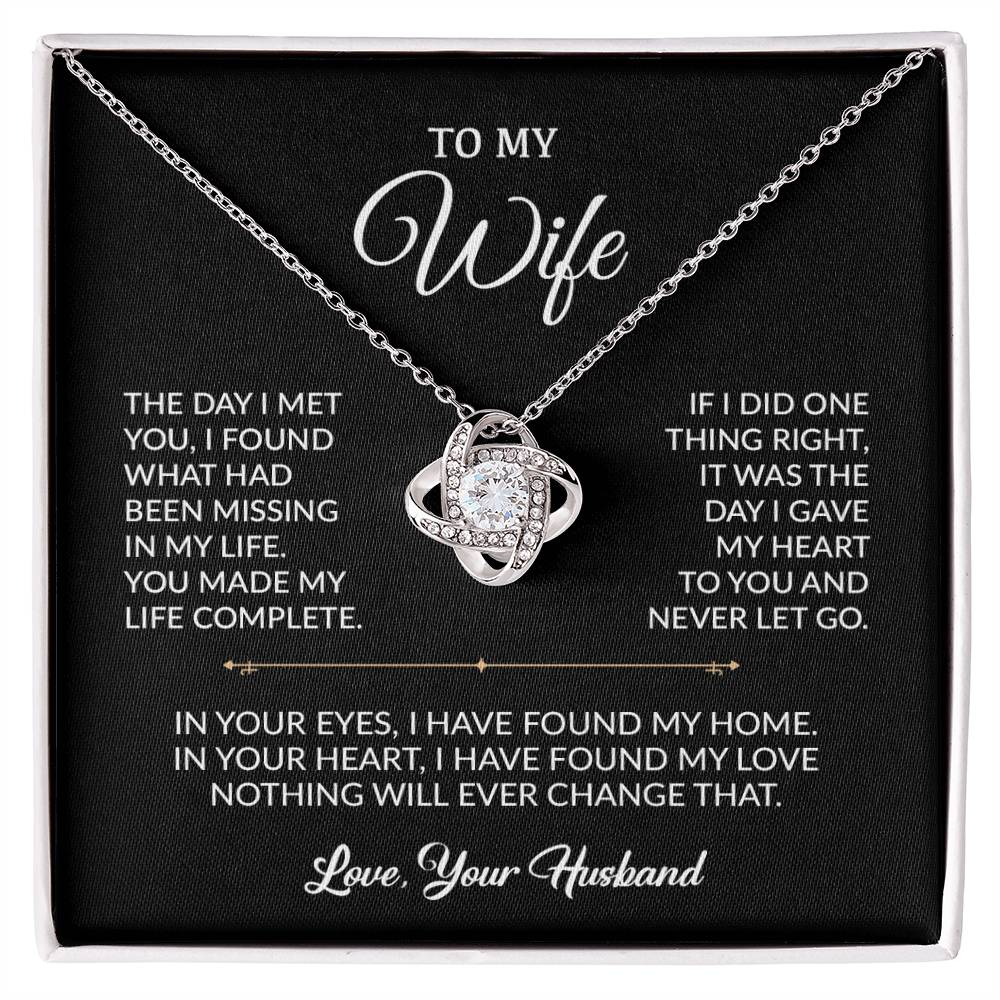 To My Wife Necklace, Gift For Wife, Anniversary Gift For Wife, Necklace For Wife 9_9_Black
