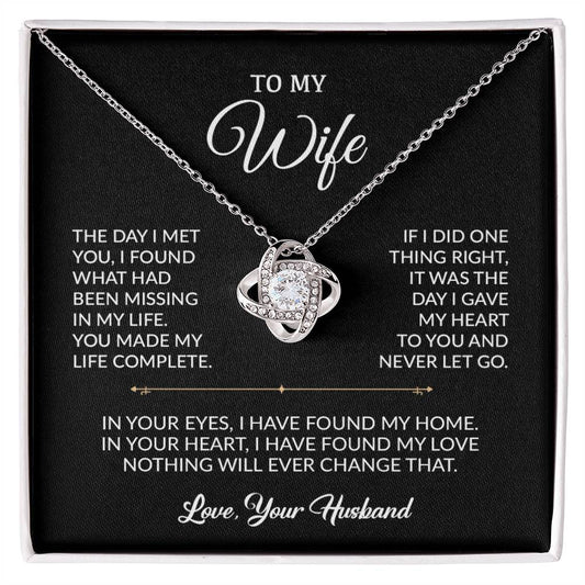 To My Wife Necklace, Gift For Wife, Anniversary Gift For Wife, Necklace For Wife 9_9_Black