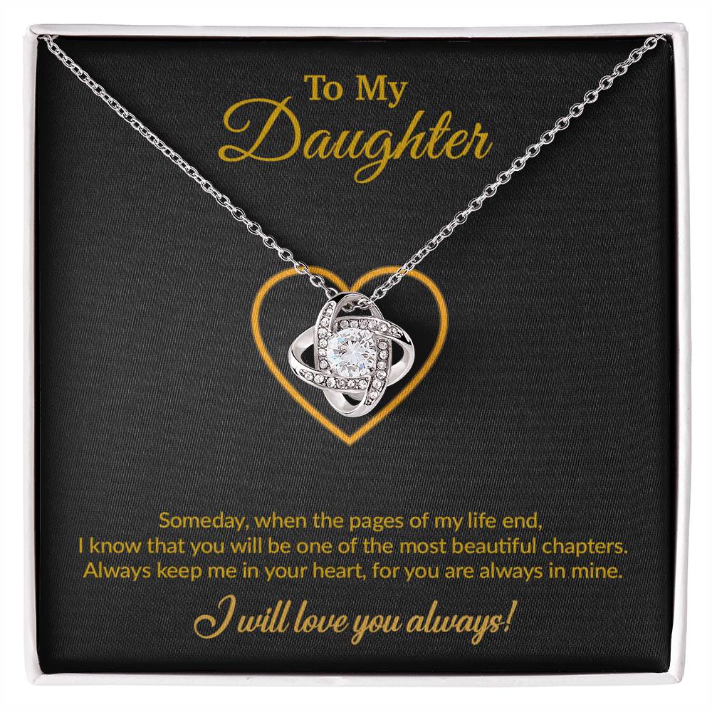 To My Daughter Necklace, Gift for Daughter from Mom, Mother Daughter Necklace 17_8_Gold