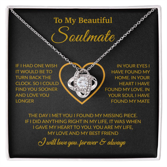 To My Soulmate Necklace, Anniversary Gift For Wife, Valentine Gift for Wife 17_12_Gold