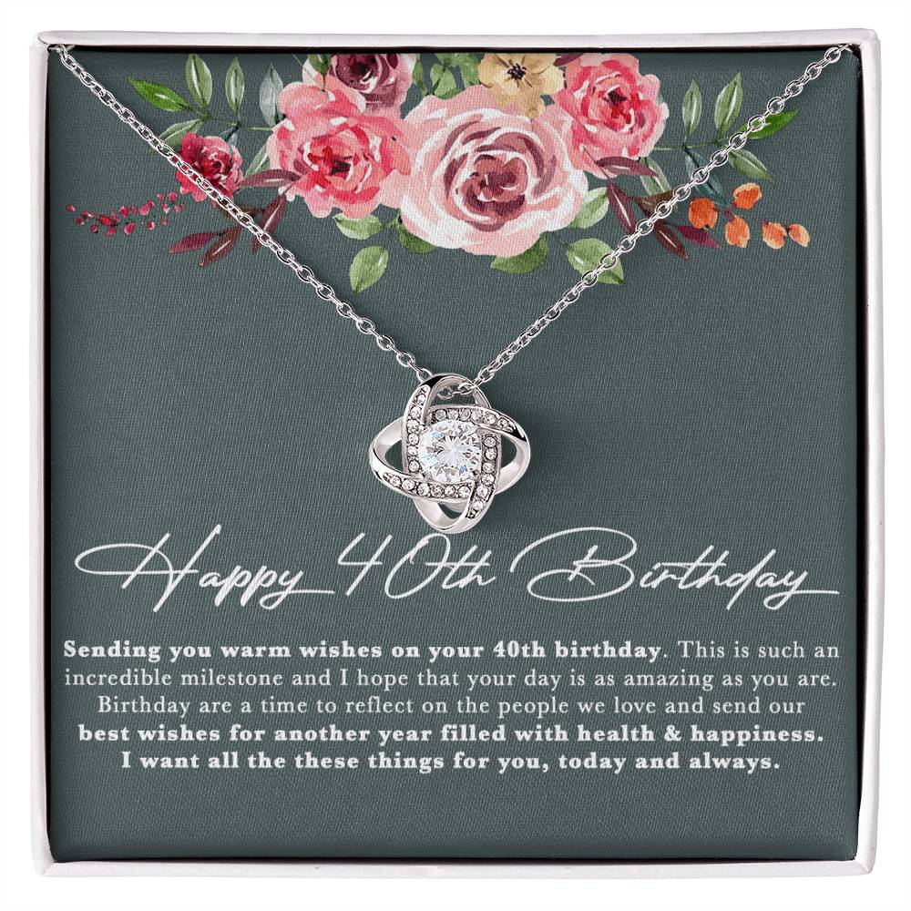 40th Birthday Gifts Necklace, 40th Birthday Necklace,40th Birthday Gift Ideas