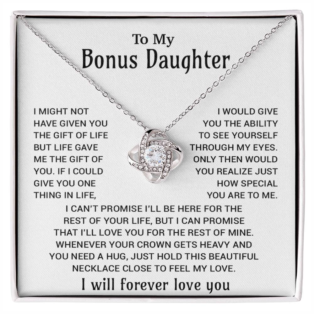 To My Bonus Daughter Necklace, Gift for Bonus Daughter, Step Daughter Birthday 23_11