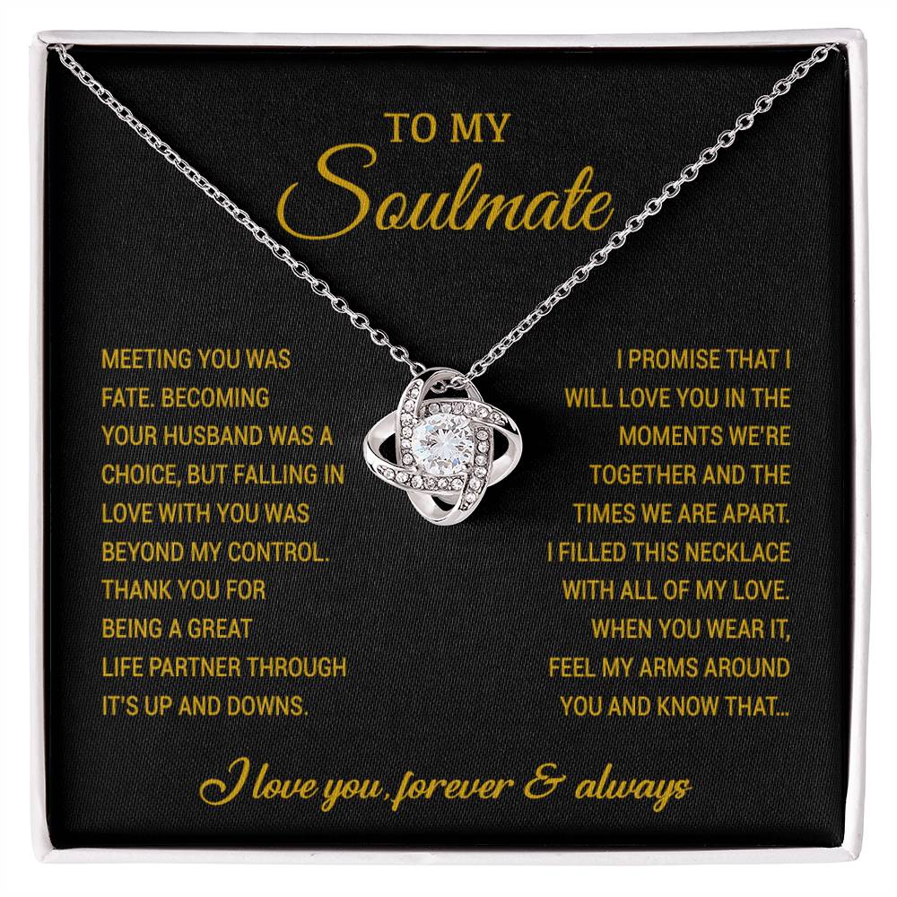 To My Soulmate Necklace, Gift For Wife From Husband, Valentines Gift For Wife 4_3_Gold