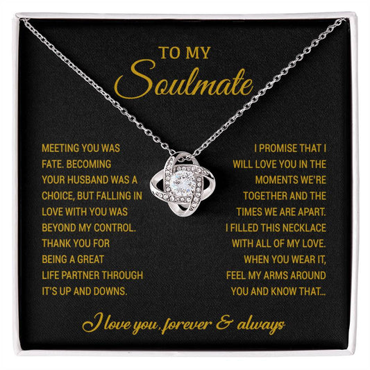 To My Soulmate Necklace, Gift For Wife From Husband, Valentines Gift For Wife 4_3_Gold