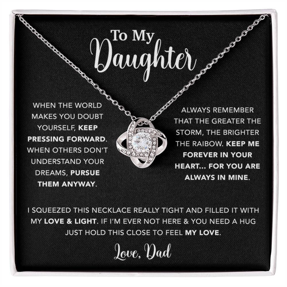 To My Daughter Necklace Gift for Daughter from Dad,Daughter Father Necklace 5_5_Black