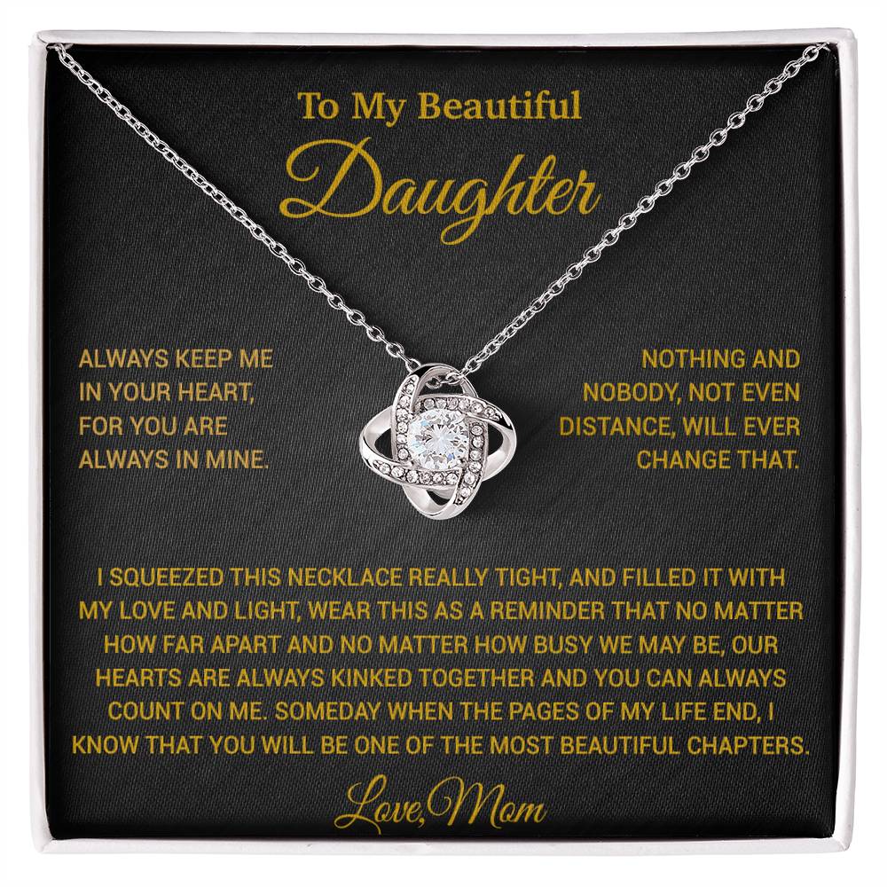 To My Daughter Necklace, Daughter Mother Necklace, Daughter Gift From Mom 9_6_Gold