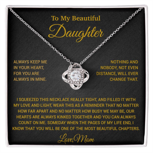 To My Daughter Necklace, Daughter Mother Necklace, Daughter Gift From Mom 9_6_Gold