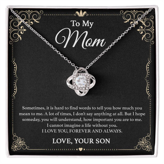 To My Mom Necklace, Gift From Son For Birthday, Mother's Day Gift