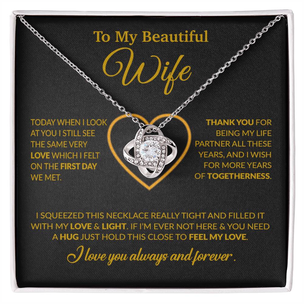 To My Wife Necklace, Christmas Gifts For Women, Anniversary Gift For Wife 9_12_Gold
