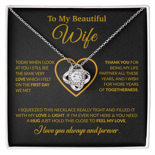 To My Wife Necklace, Christmas Gifts For Women, Anniversary Gift For Wife 9_12_Gold