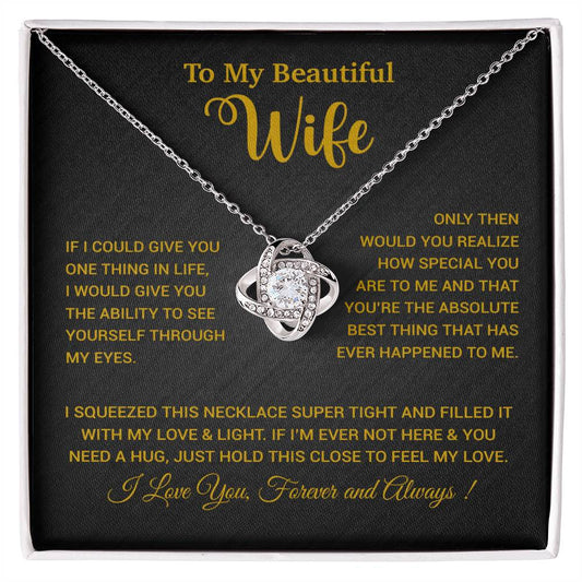 To My Wife Necklace, Wife Gift From Husband, Wife Husband Necklace, Christmas Gift 19_9_Gold