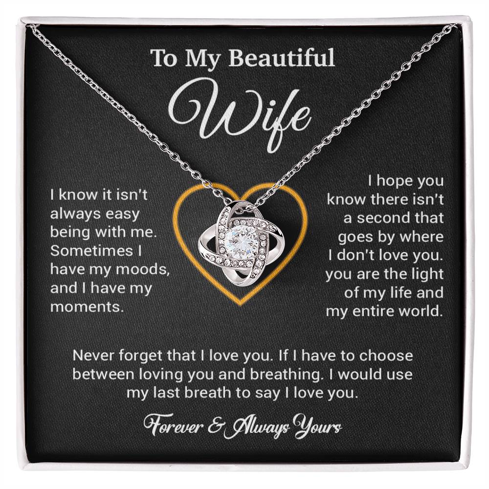 To My Wife Necklace, Gift For Wife, Anniversary Gift For Wife, Necklace For Wife 25_5_Black