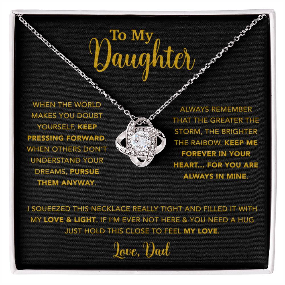 To My Daughter Necklace Gift for Daughter from Dad,Daughter Father Necklace 5_5_Gold