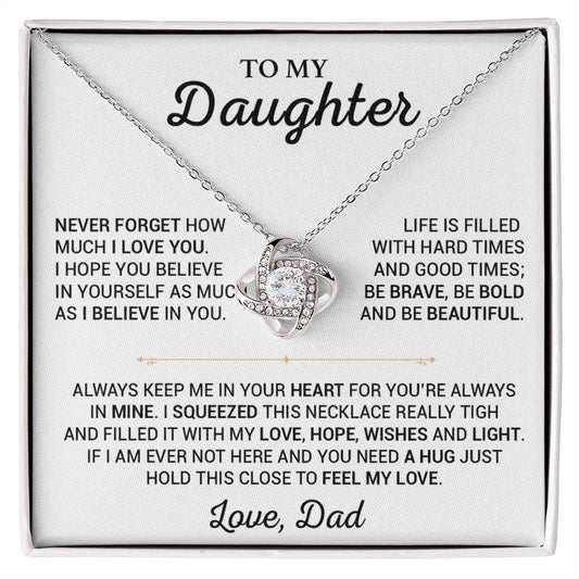 To My Daughter Necklace, Gift for Daughter from Dad,Daughter Father Necklace 20_7