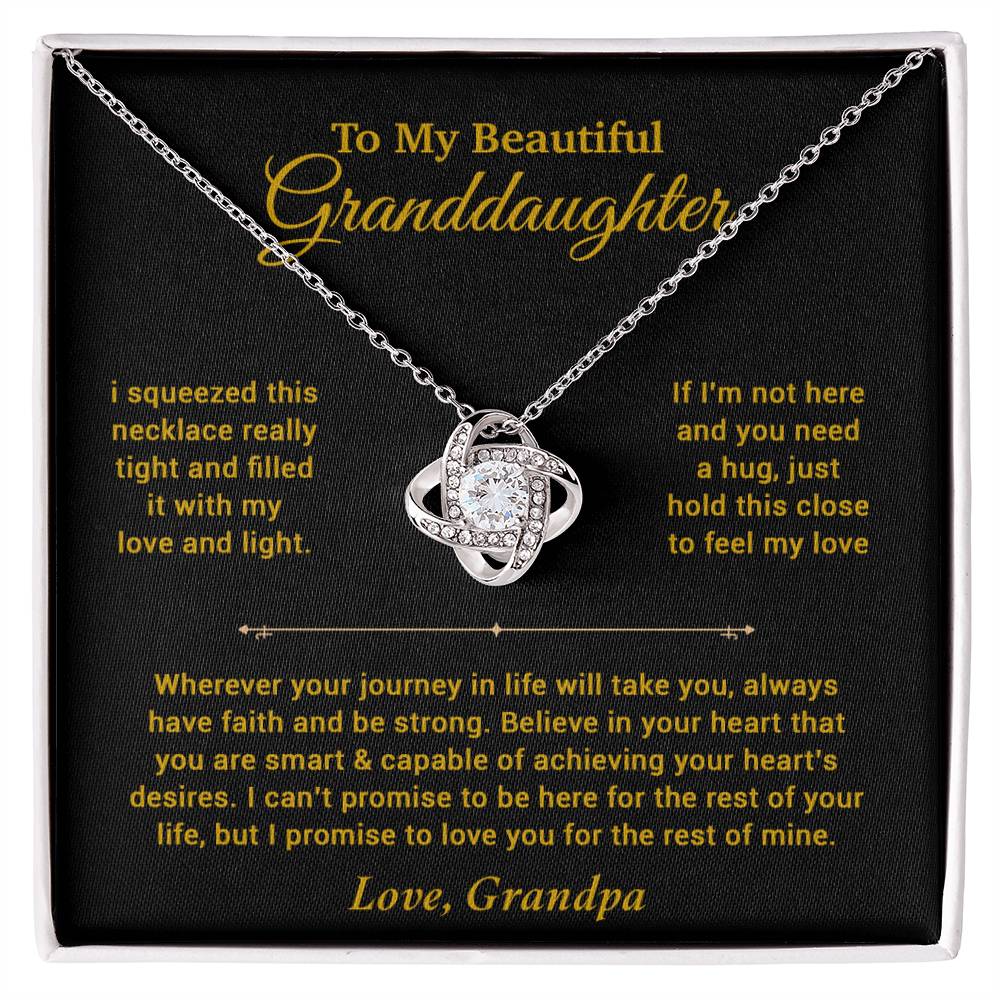 To My Granddaughter Necklace, Birthday Gift For Granddaughter, Birthday Gifts 11_6_Gold