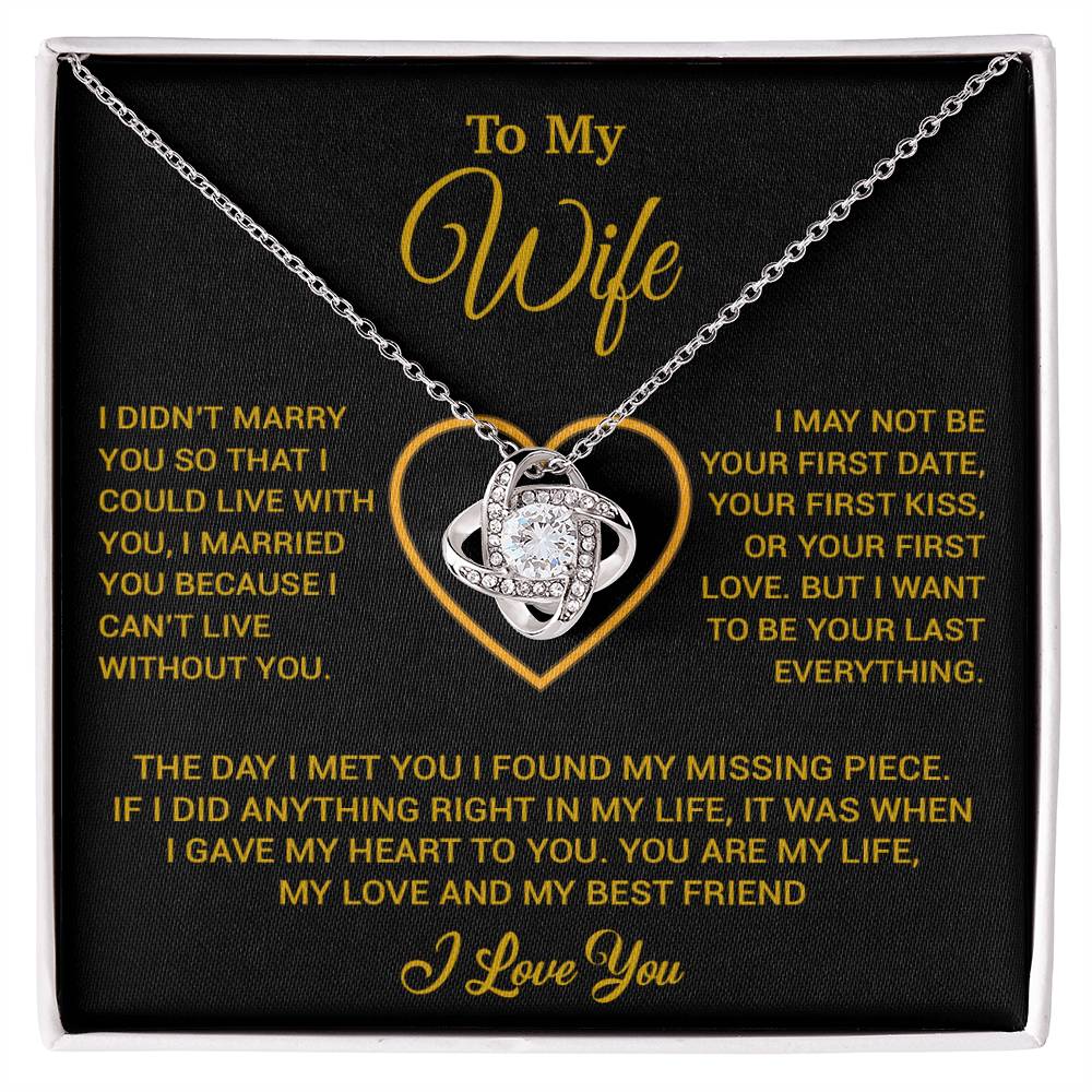 To My Wife Necklace, Christmas Gifts For Women, Anniversary Gift For Wife 14_12_Gold