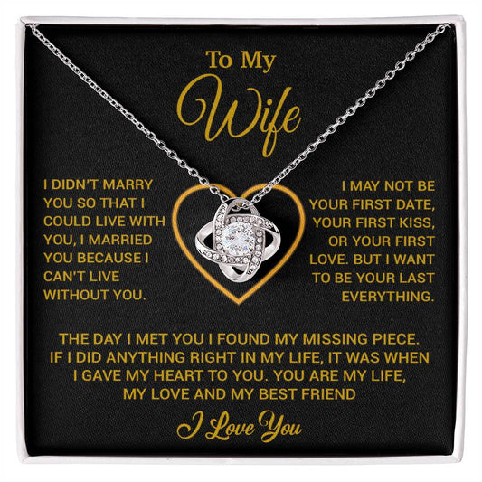 To My Wife Necklace, Christmas Gifts For Women, Anniversary Gift For Wife 14_12_Gold