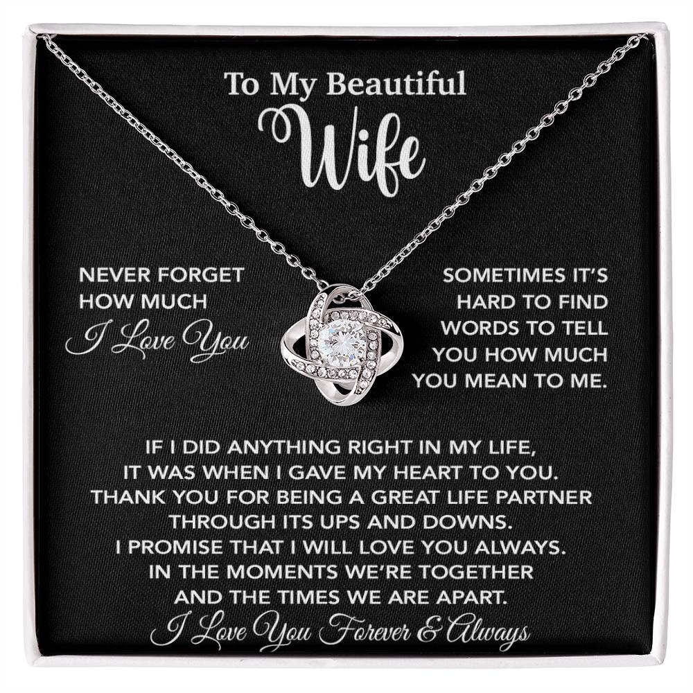 To My Wife Necklace, Christmas Gifts For Wife, Anniversary Cute Gift For Wife_Black_25_9