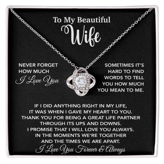 To My Wife Necklace, Christmas Gifts For Wife, Anniversary Cute Gift For Wife_Black_25_9