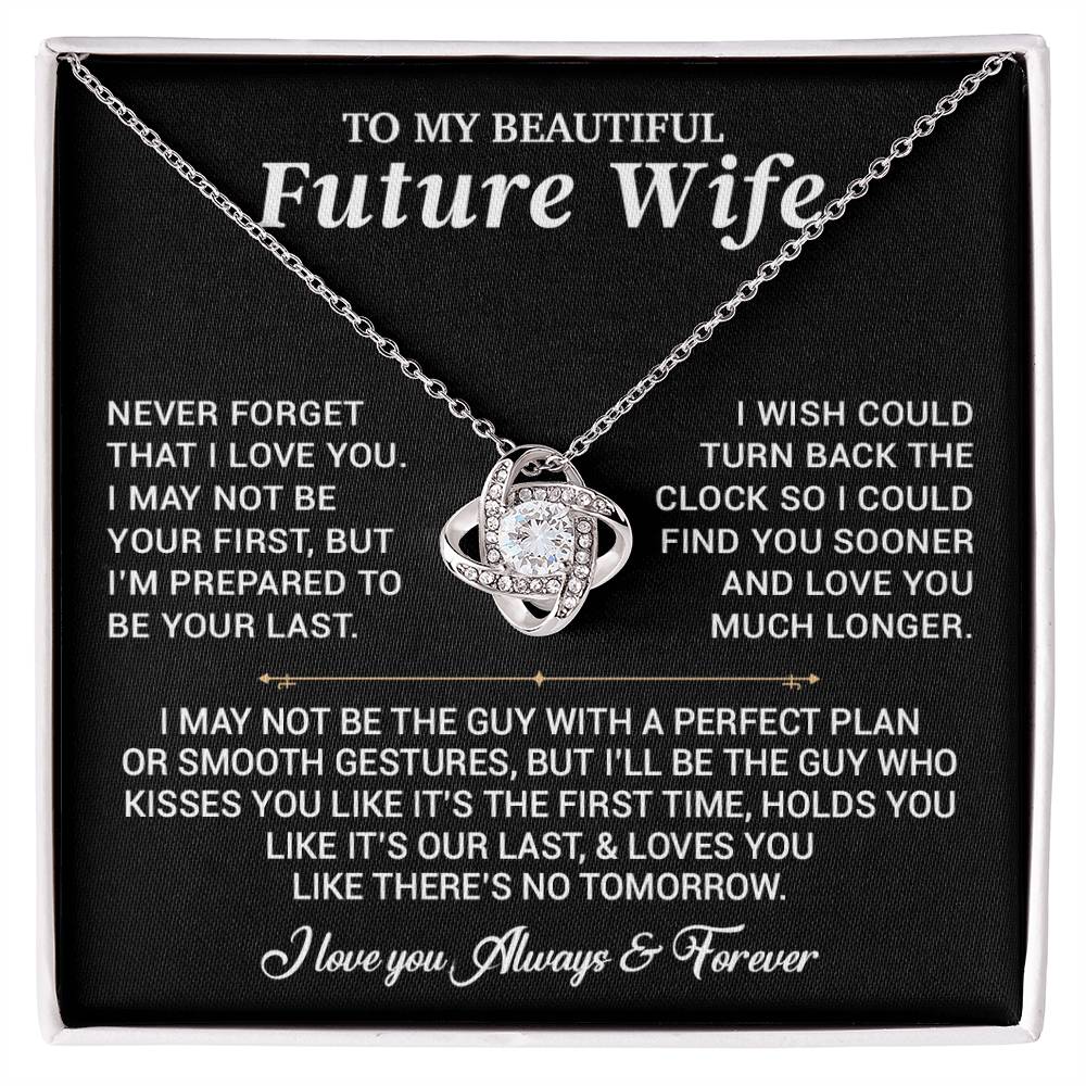 To My Beautiful Future Wife Necklace, Anniversary Birthday Christmas Gift for Her 26_6_Black