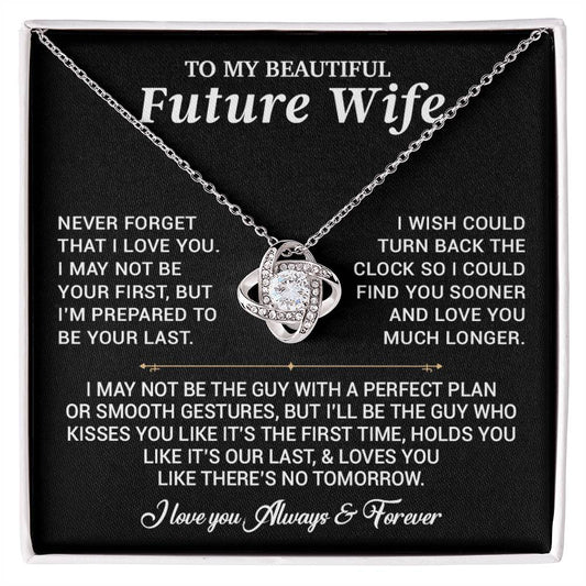 To My Beautiful Future Wife Necklace, Anniversary Birthday Christmas Gift for Her 26_6_Black