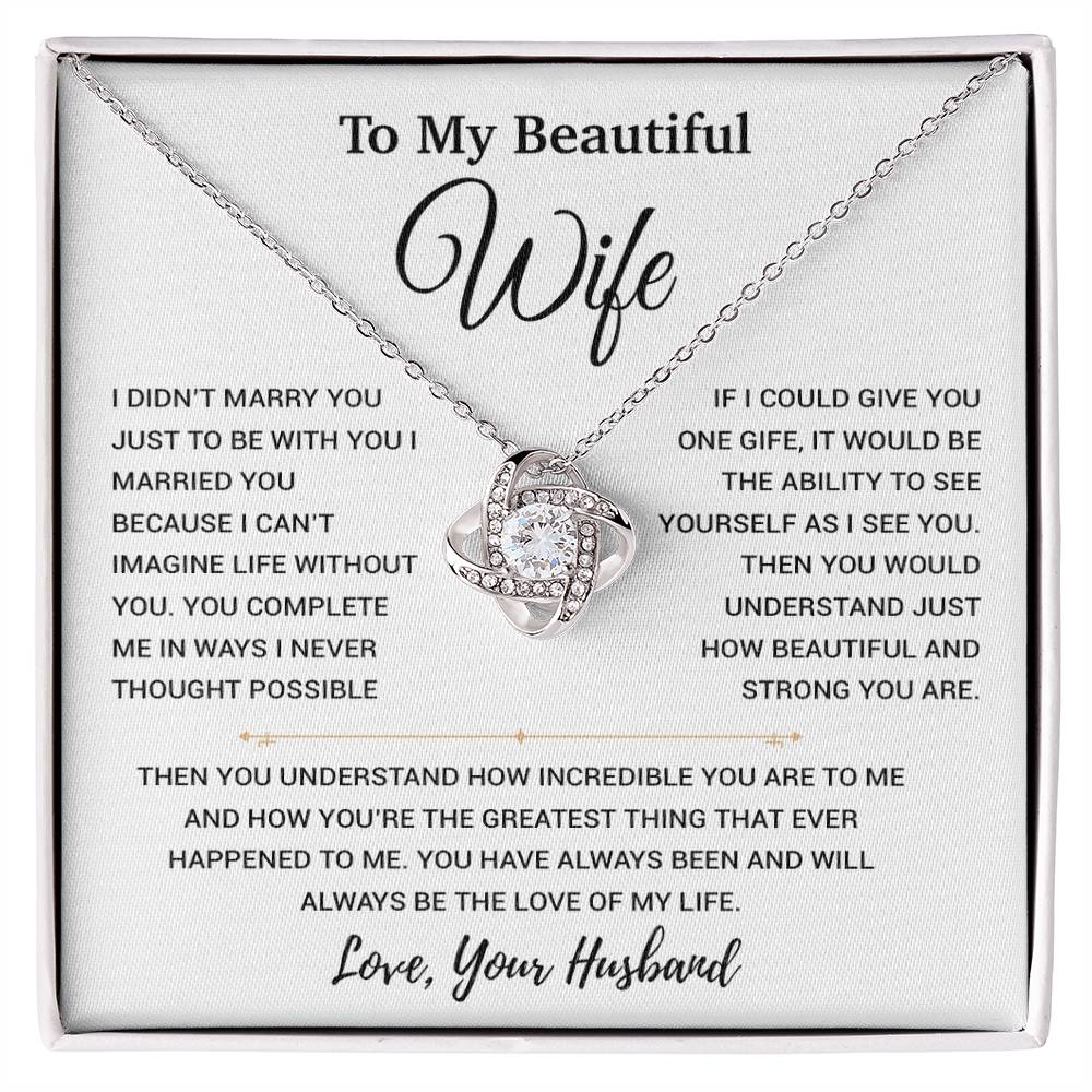 To My Wife Necklace, Christmas Gifts For Women, Anniversary Gift For Wife 11_9_White