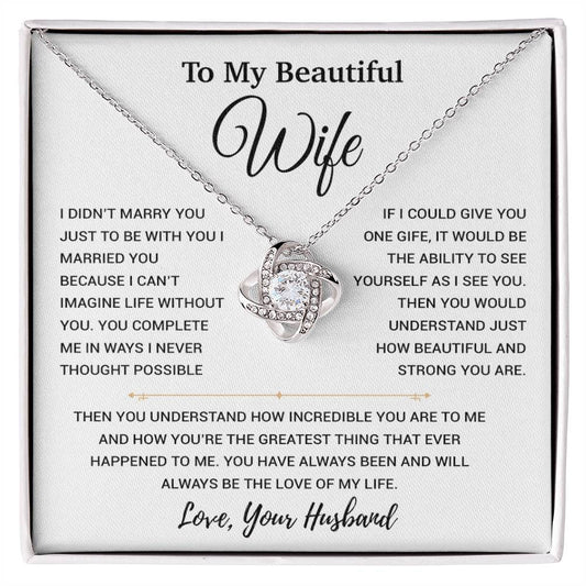 To My Wife Necklace, Christmas Gifts For Women, Anniversary Gift For Wife 11_9_White