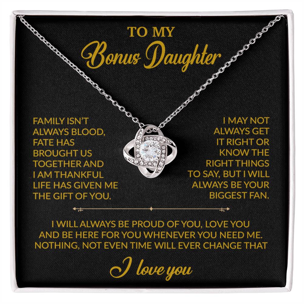 To My Bonus Daughter Necklace, Gift for Bonus Daughter, Step Daughter Birthday 20_2_Gold