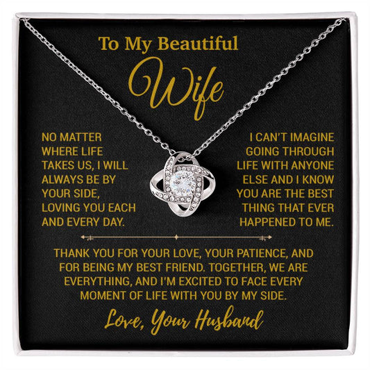 To My Wife Necklace, Christmas Gifts For Women, Anniversary Gift For Wife 26_12_Gold